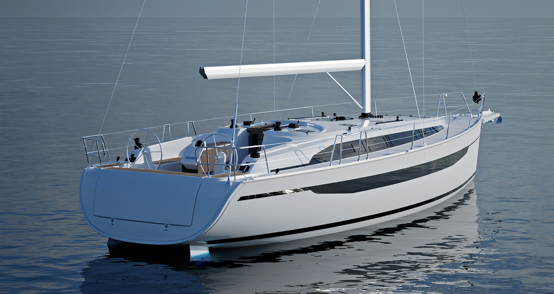 Bavaria-Voyager_45_Modell2026-Rendering-außen-Ansicht Yachten Meltl Schauraum Bavaria Dufour Deutschland Bayern