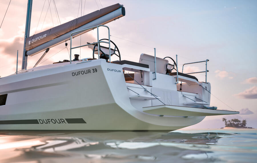 Dufour 39 Sailing Yacht Bathing Platform Dufour 39 Segelyacht Badeplattform
